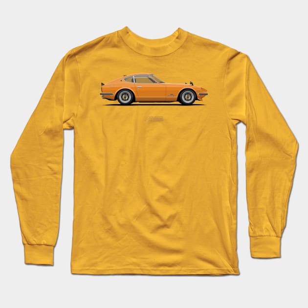 Fairlady 240Z Orange Long Sleeve T-Shirt by ARVwerks